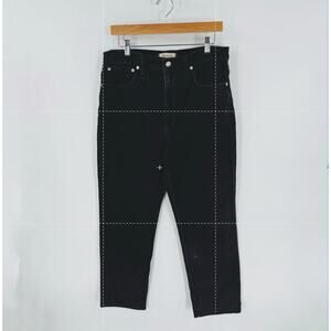 Madewell Black Classic Straight Jeans Minimalist Capsule Zip‎ Fly Size 30